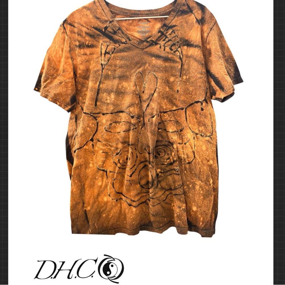 Goodfellow & Co Orange and bleaced T-Shirt